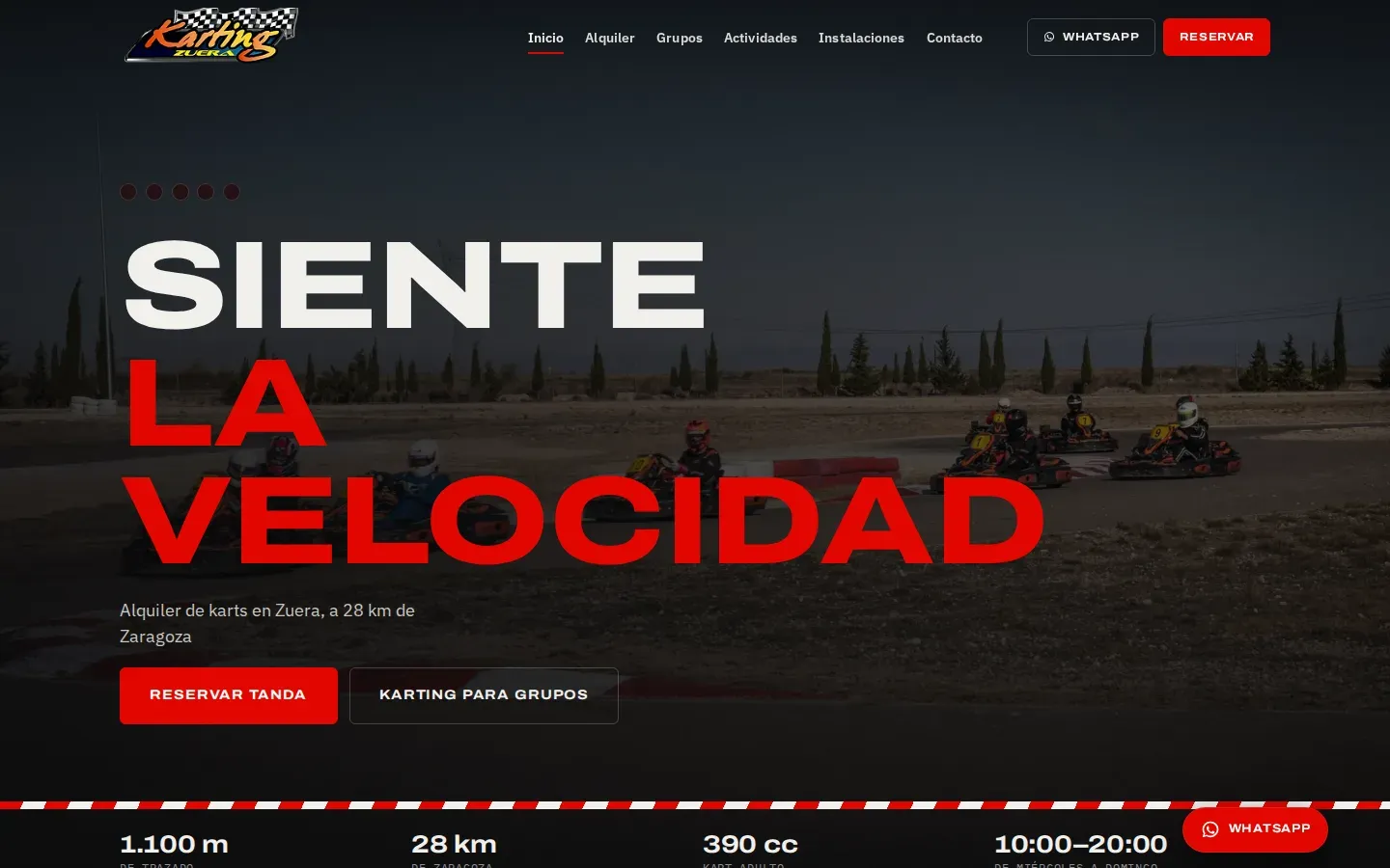 Portada de kartingzuera.com