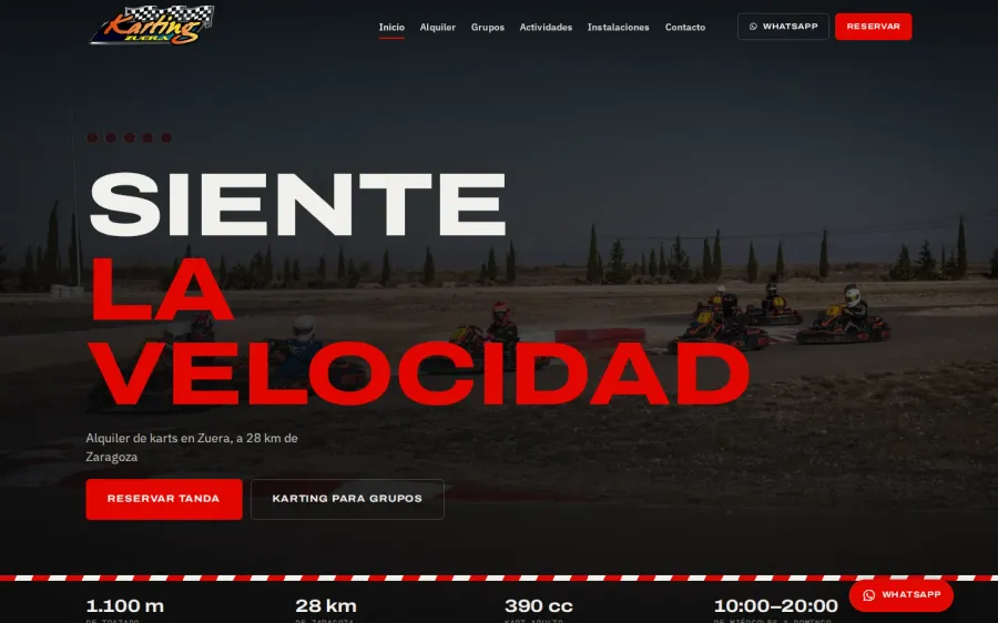Portada de kartingzuera.com