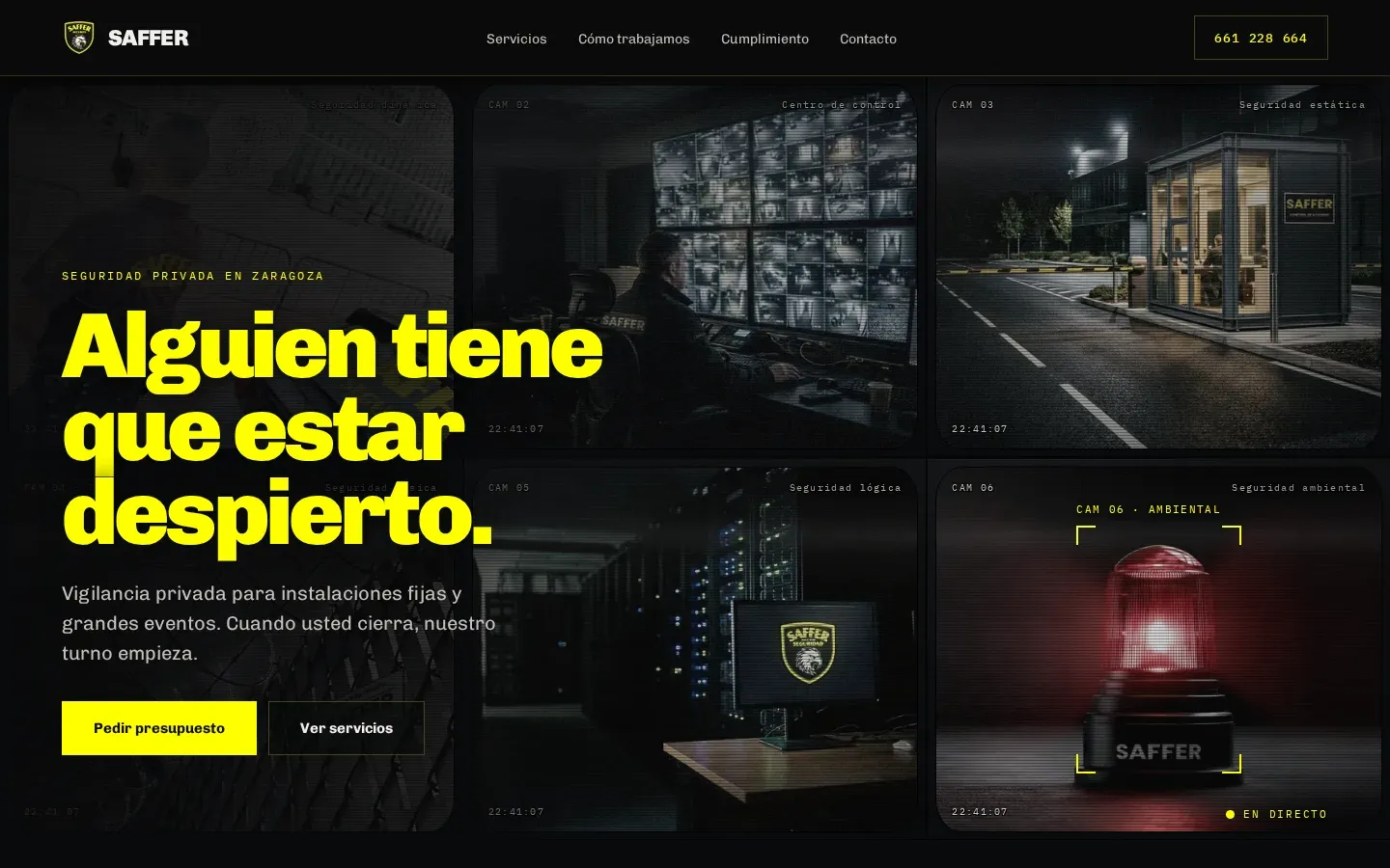 Portada de la web de Saffer Security
