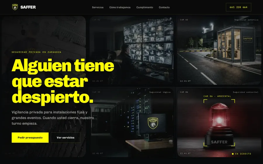 Portada de la web de Saffer Security