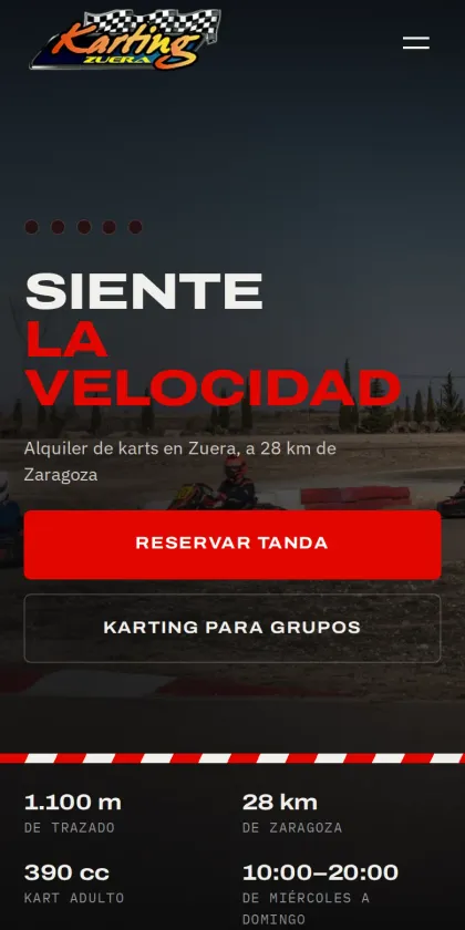 kartingzuera.com en el móvil